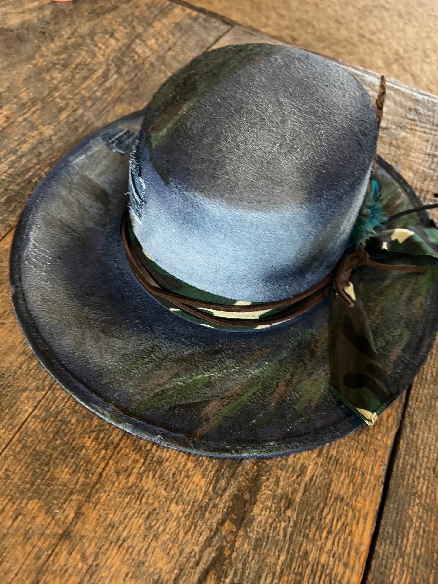 #149 - Camo and Denim Western Rancher Hat