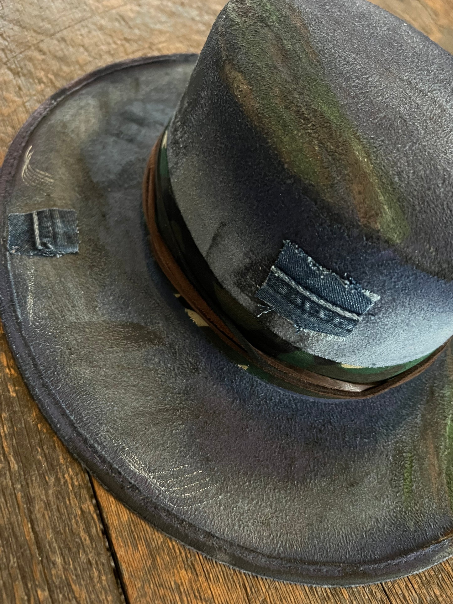 #149 - Camo and Denim Western Rancher Hat