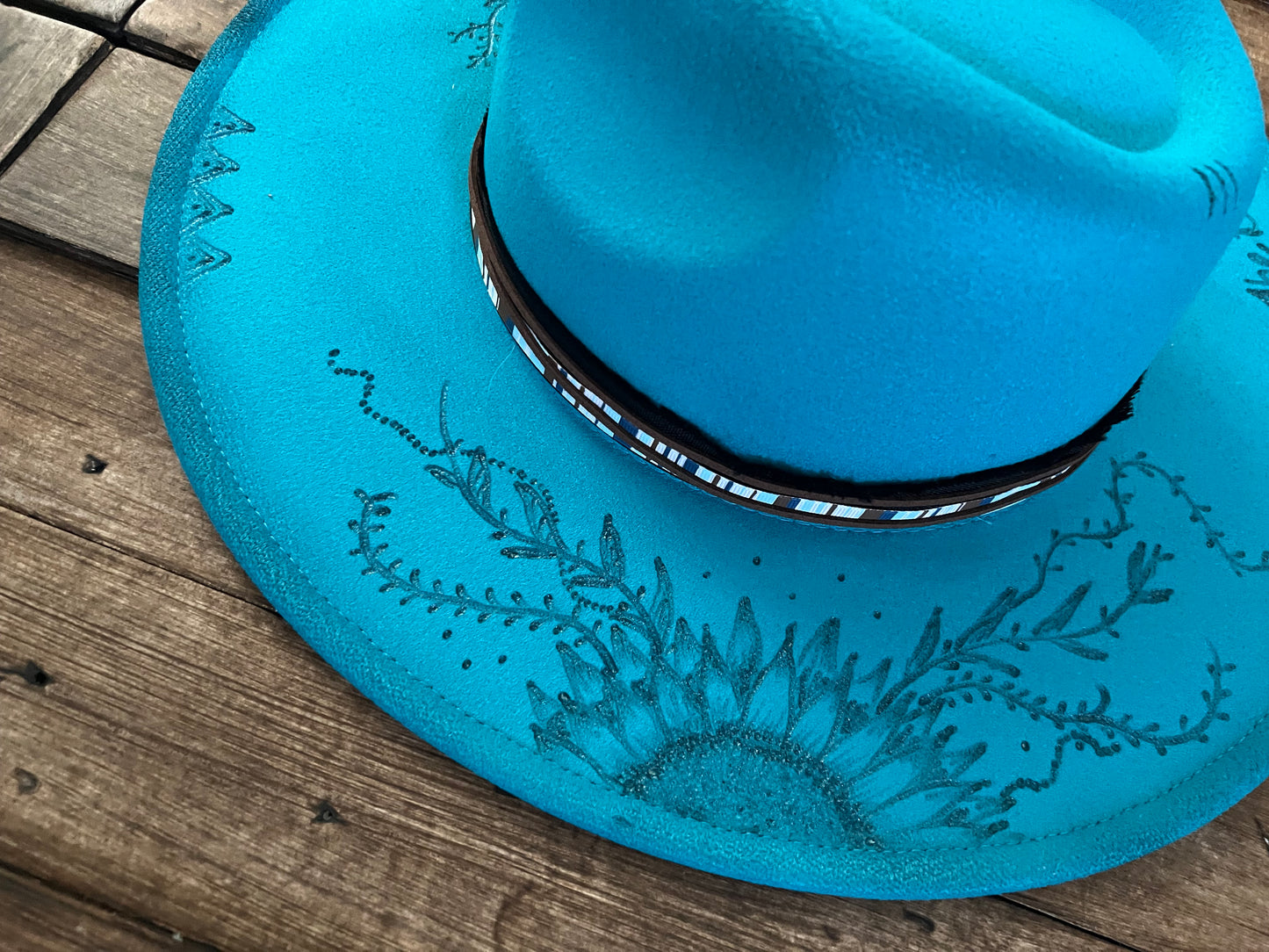 #128 - The Best is Yet to Come Turquoise Western Hat