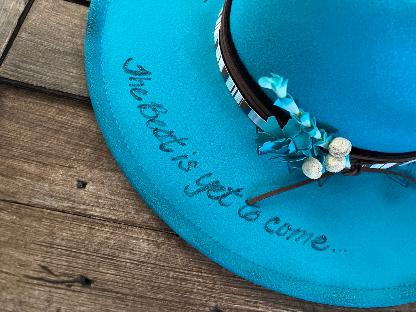 #128 - The Best is Yet to Come Turquoise Western Hat