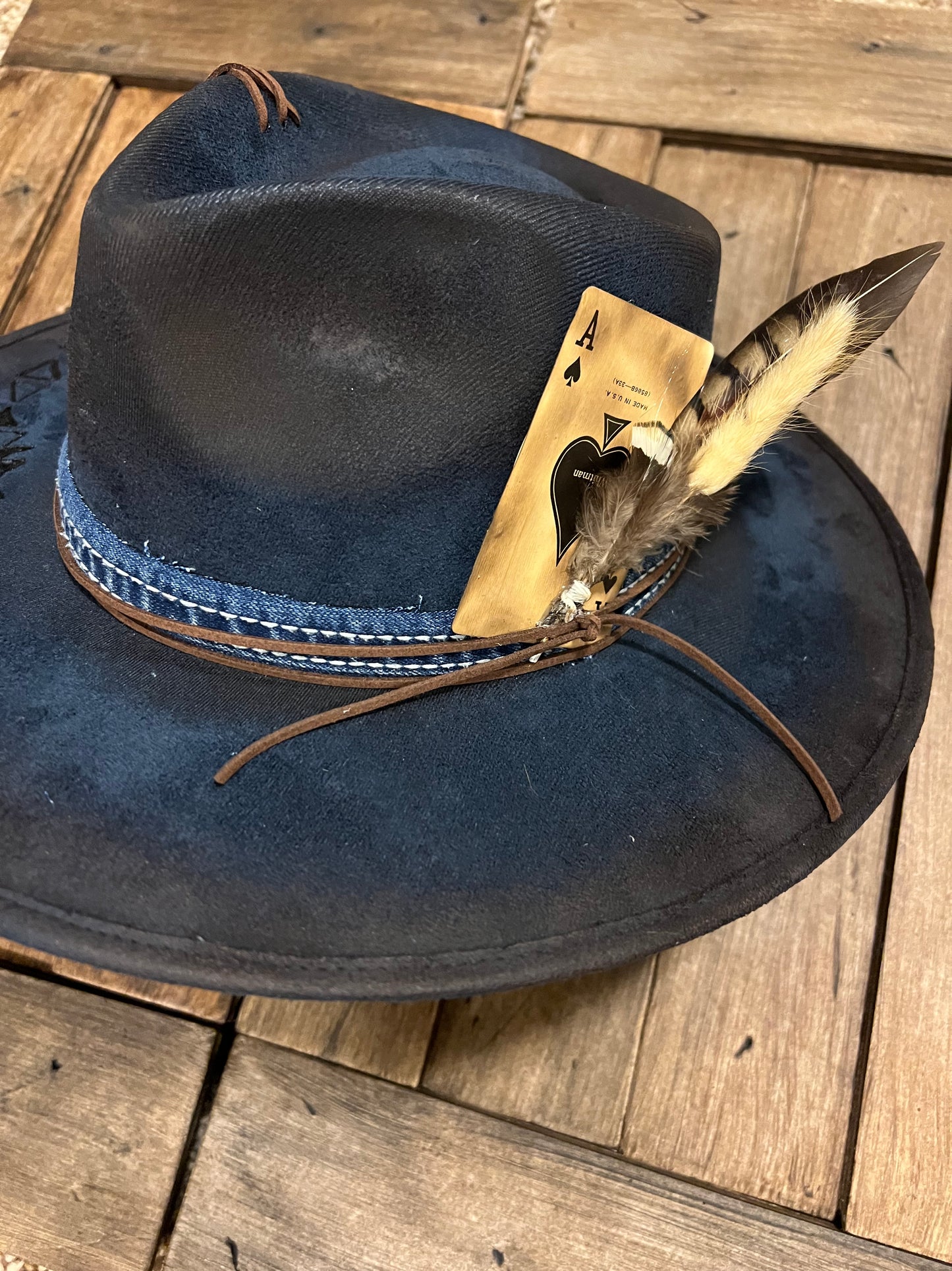 #121 - Old Blue Western or Rancher Hat