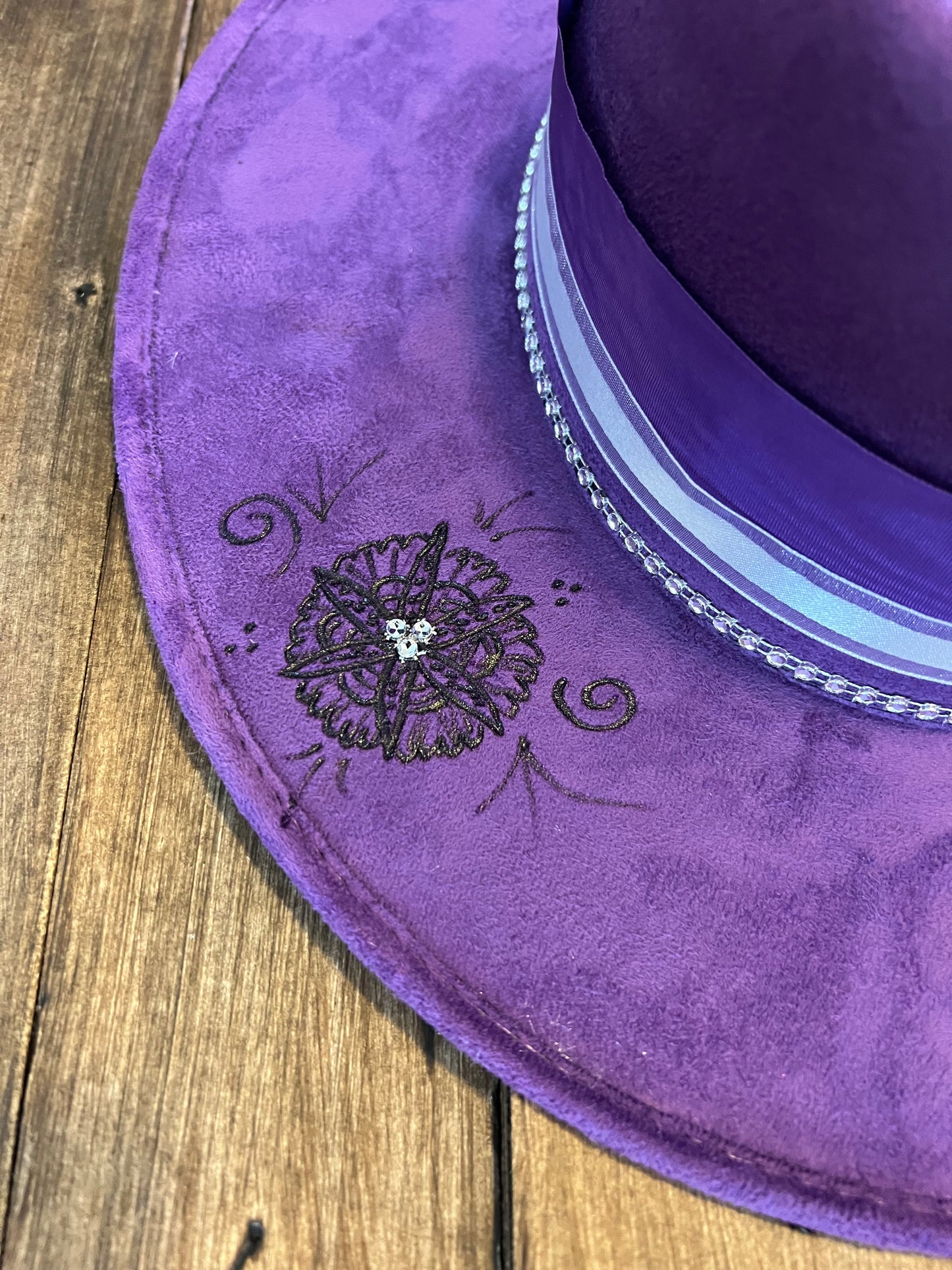#123 - Purple Sparkle Rancher Hat