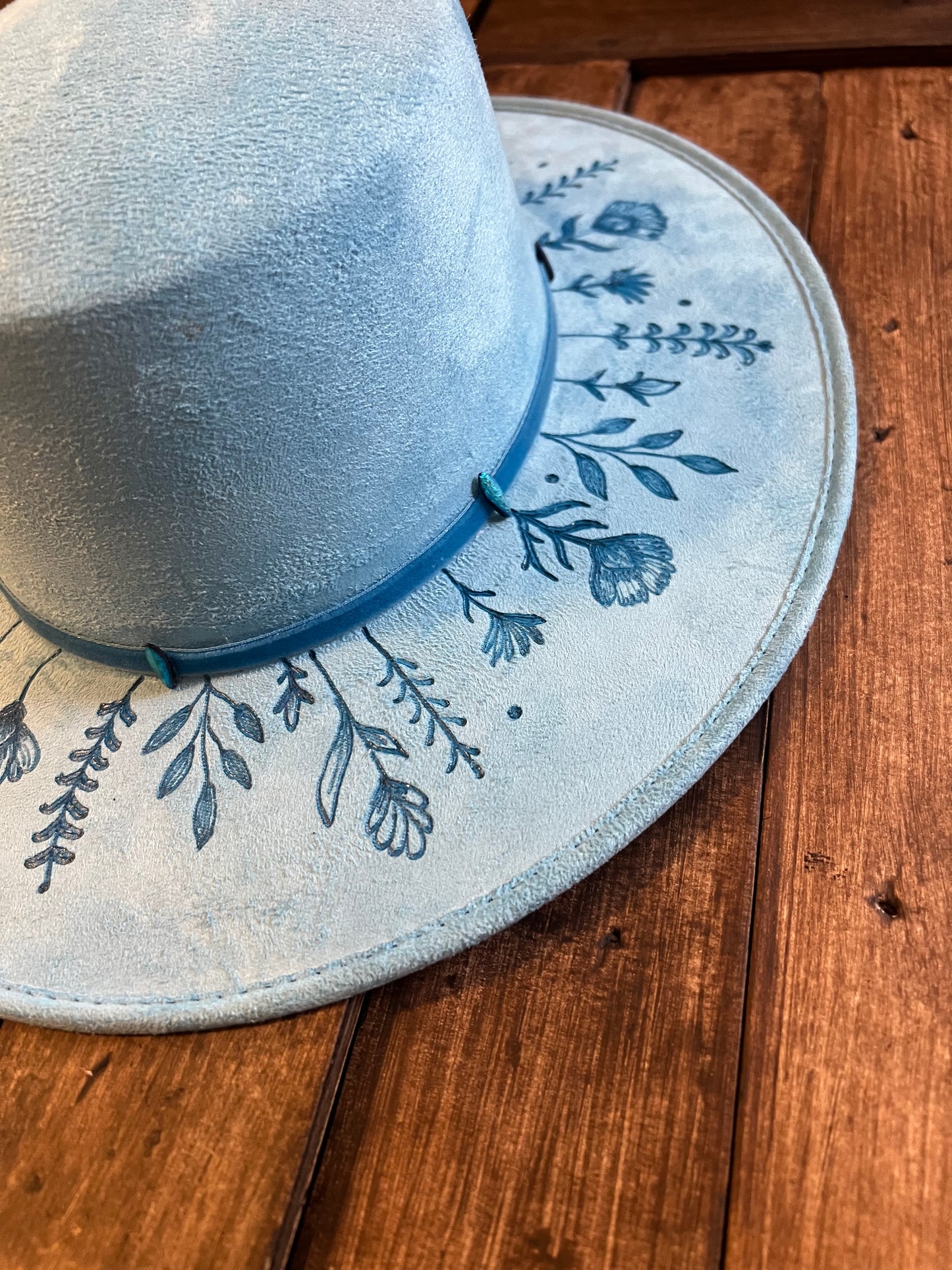 #132 - Field of Blue Flowers Rancher Hat